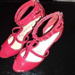 Red Jessica Simpson Heels 7.5 W